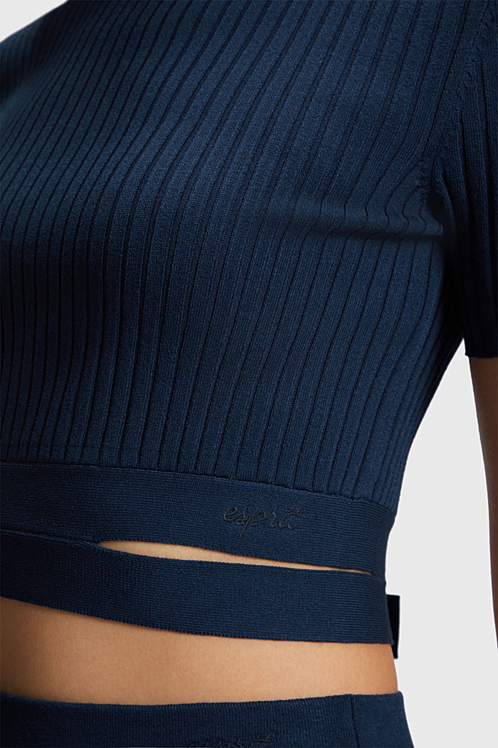 Pleated top, NAVY, detail-asia image number 4