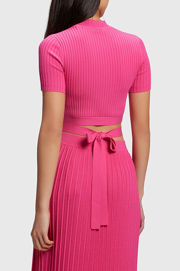 Pleated top, PINK FUCHSIA, detail-asia image number 1
