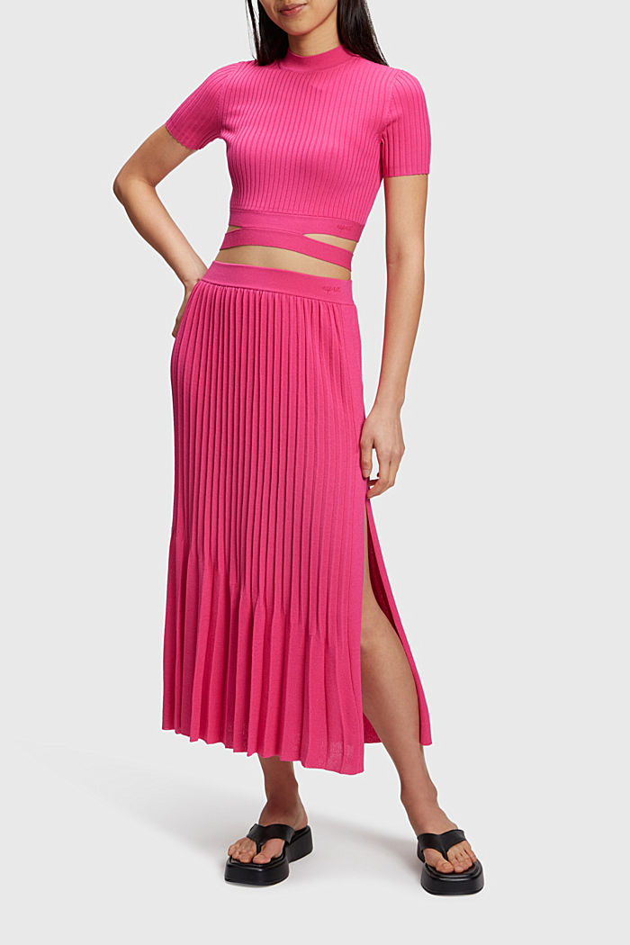 Pleated top, PINK FUCHSIA, detail-asia image number 3