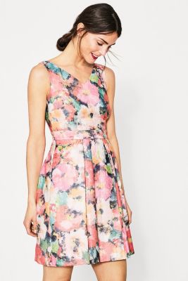 Esprit - Glittery dress with jacquard flowers at our Online Shop