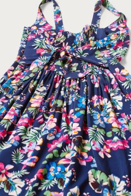 Weit Schwingendes Kleid Mit Blumen Prints