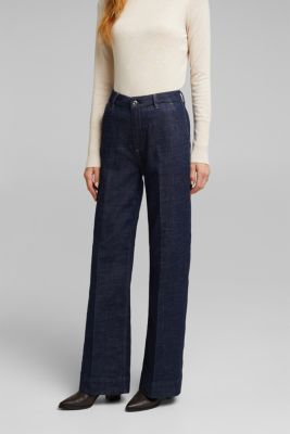 Esprit - Wide-leg jeans containing organic cotton at our Online Shop