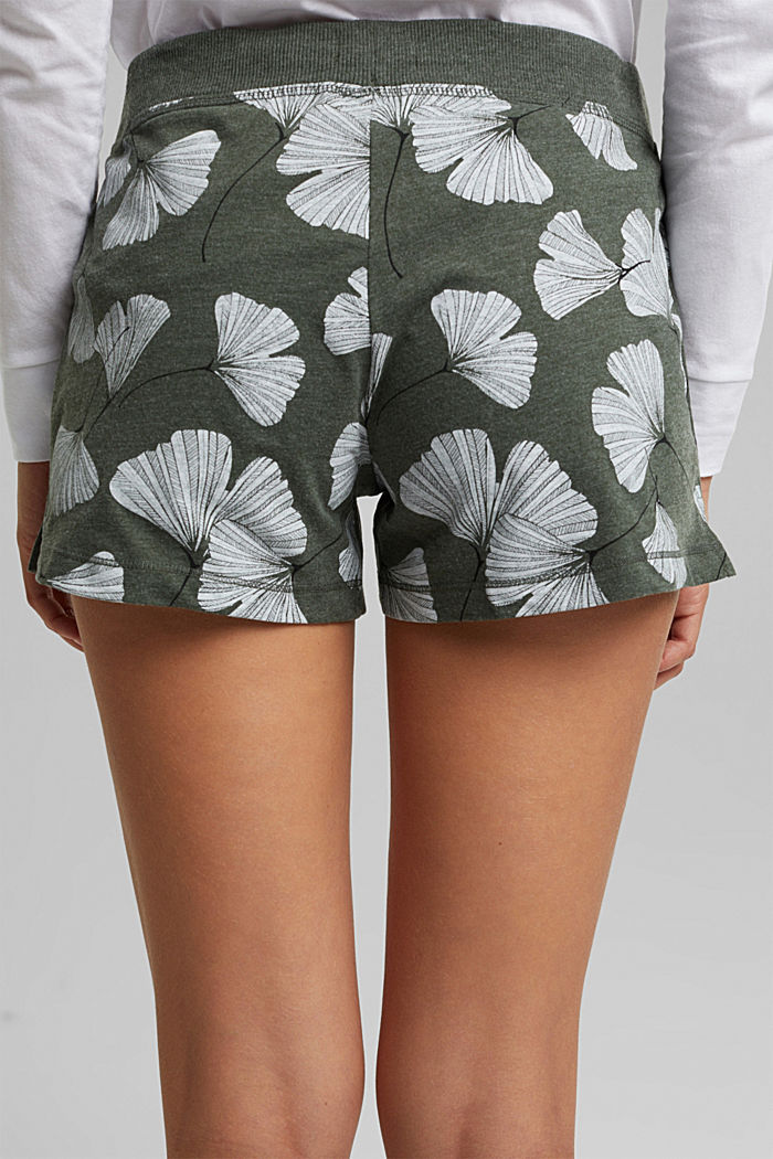 Pyjama shorts with organic cotton, LIGHT KHAKI, detail image number 5