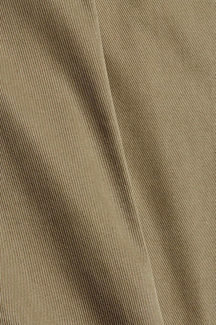 In misto lyocell: pantaloni in twill molto elasticizzato, LIGHT KHAKI, detail image number 4