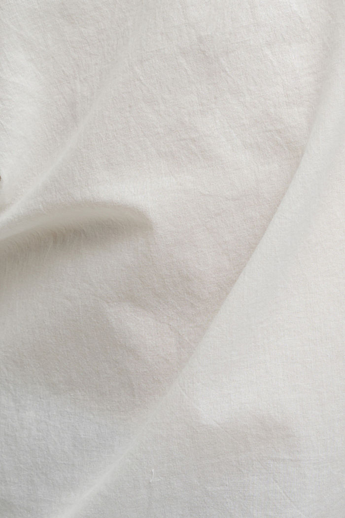 Blusa con maniche a 3/4, 100% cotone, OFF WHITE, detail image number 4