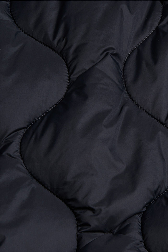 In materiale riciclato: giacca con motivo trapuntato, BLACK, detail image number 4