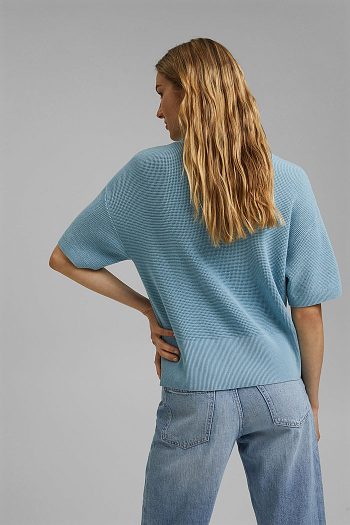 Jersey de manga corta en 100 % algodón ecológico, LIGHT BLUE, detail image number 3