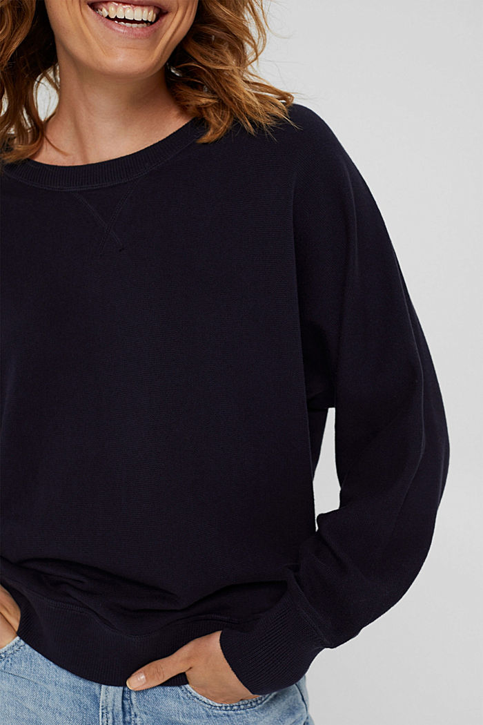 Jumper made of 100% organic cotton, NAVY, detail image number 2