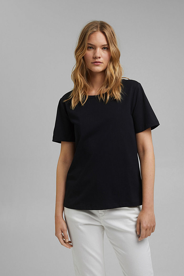T-Shirt aus Organic Cotton, BLACK, detail image number 0