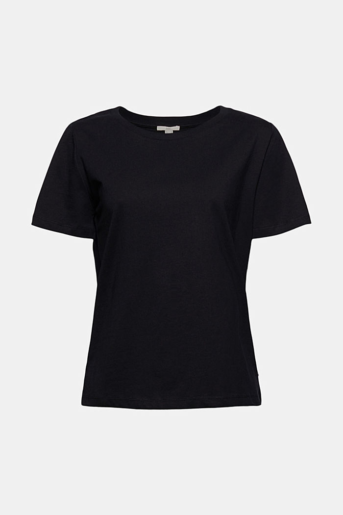 T-shirt in cotone biologico, BLACK, overview