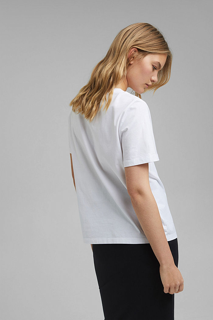 Camiseta en algodón ecológico, WHITE, detail image number 3