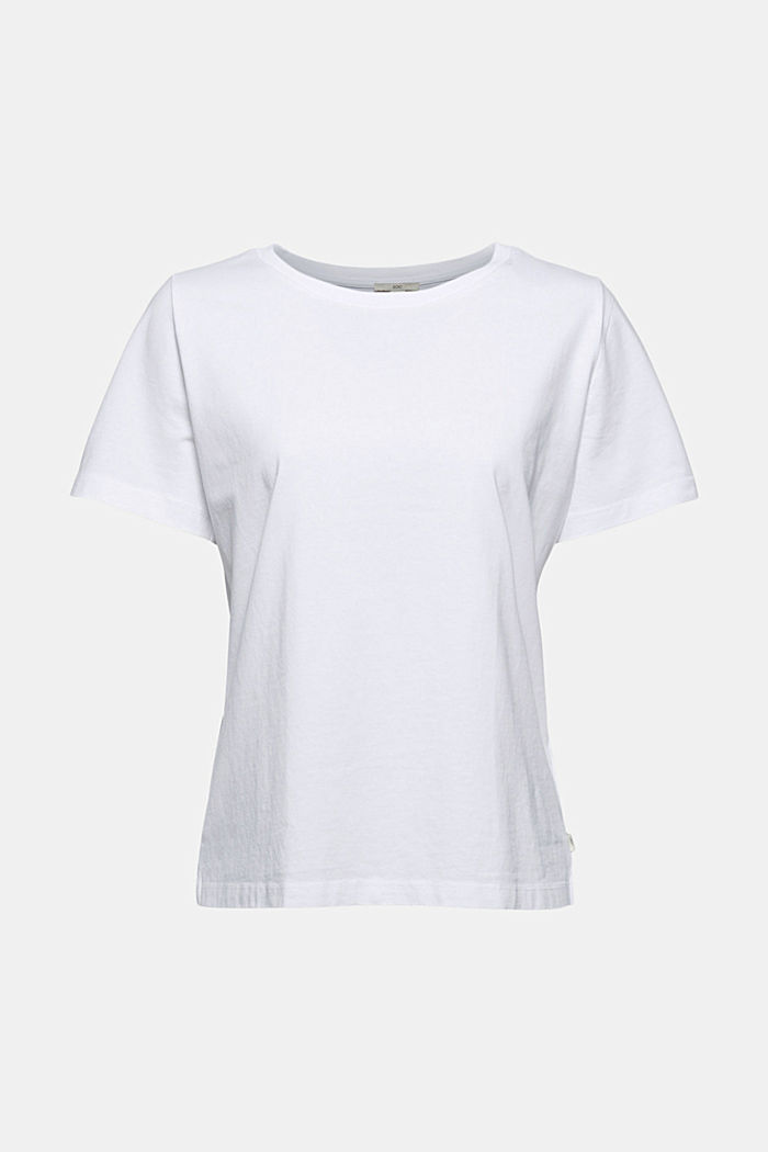 Camiseta en algodón ecológico, WHITE, overview
