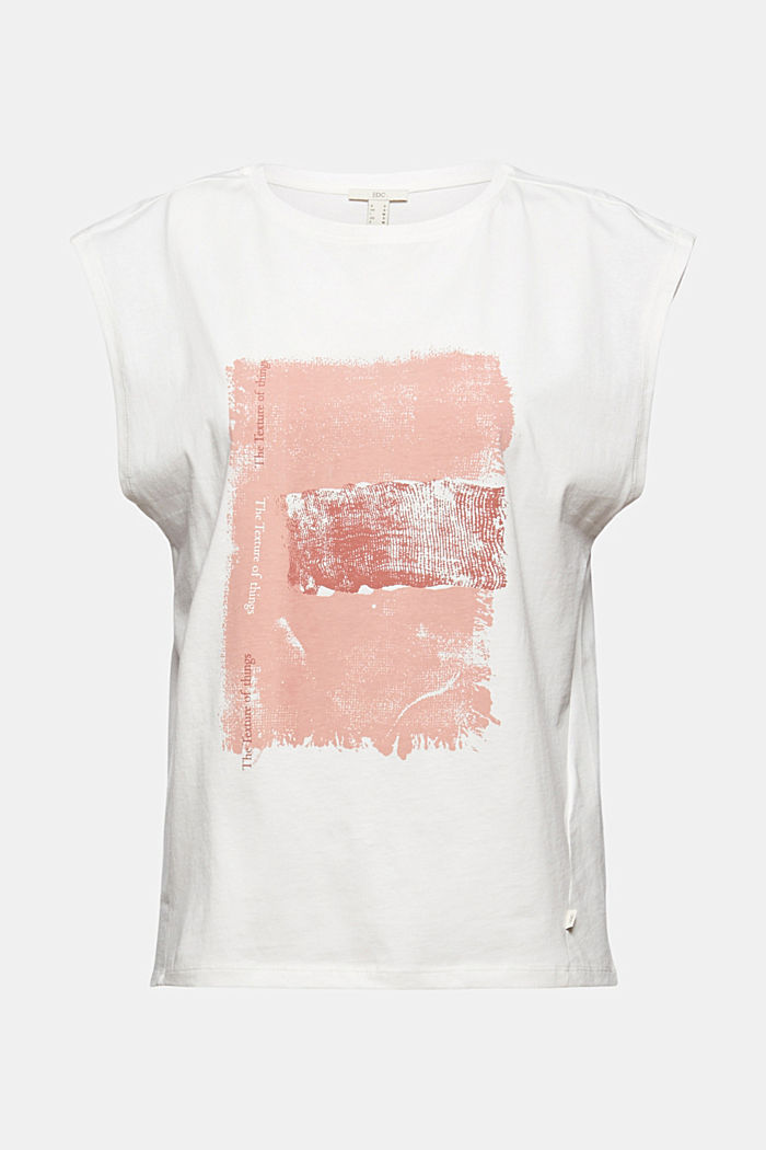 T-shirt met print, 100% organic cotton, OFF WHITE, detail image number 7