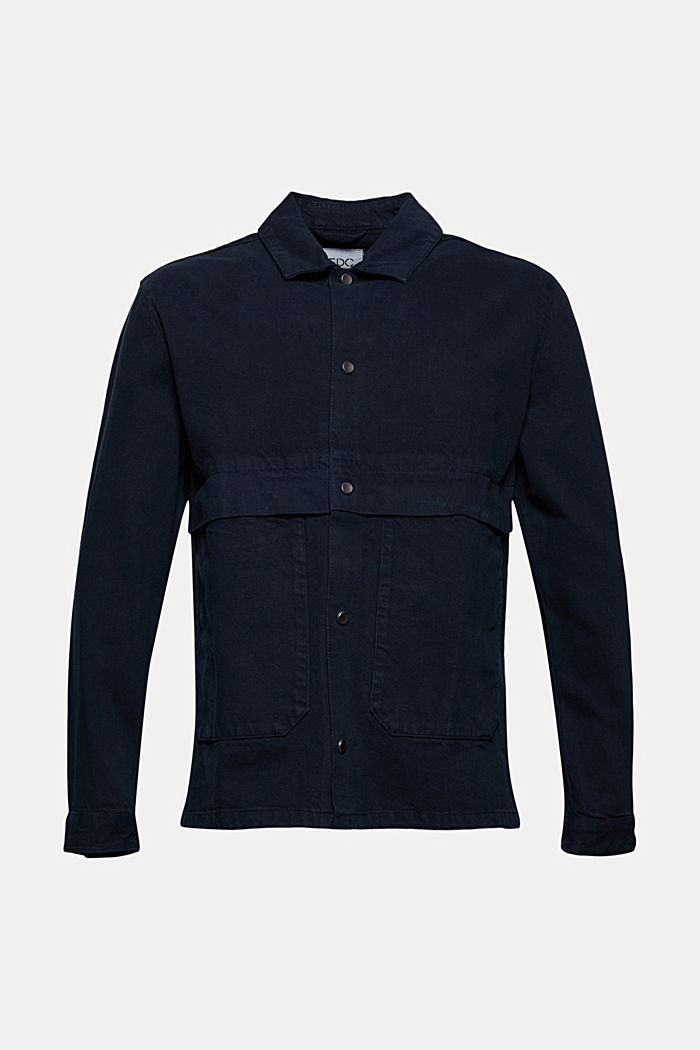 100% cotton twill jacket, NAVY, overview