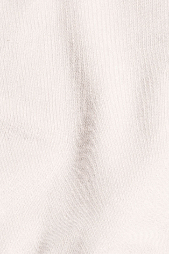 Sudadera con capucha de felpa en algodón sostenible, CREAM BEIGE, detail image number 4