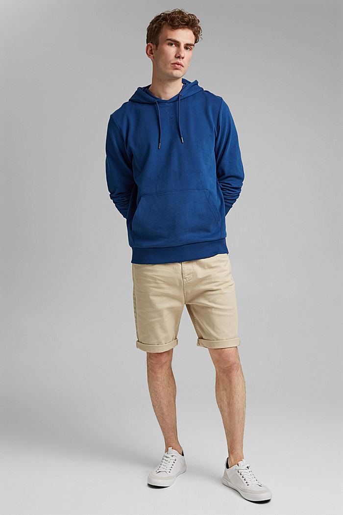 Hooded sweatshirt in sustainable cotton, DARK BLUE, detail image number 1