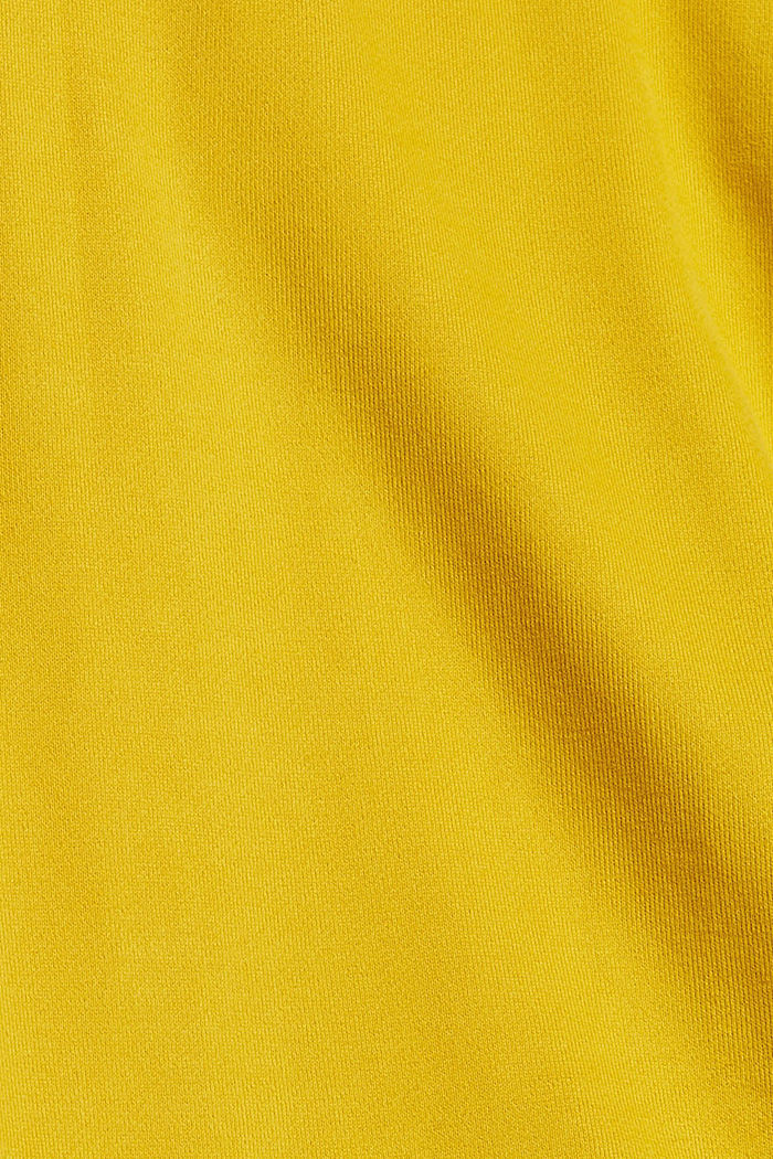 Hooded sweatshirt in sustainable cotton, YELLOW COLORWAY, detail image number 4