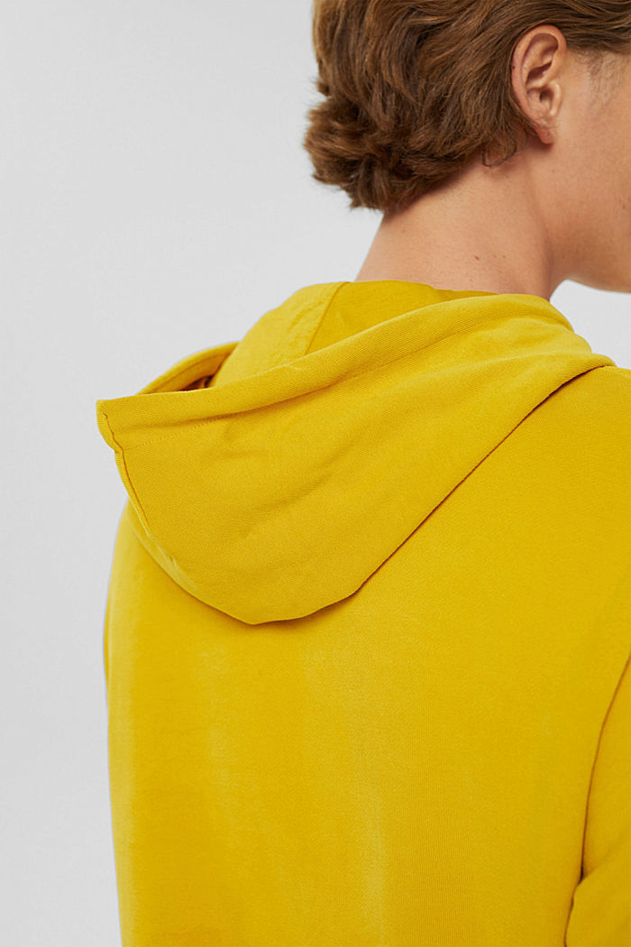 Hooded sweatshirt in sustainable cotton, YELLOW COLORWAY, detail image number 5