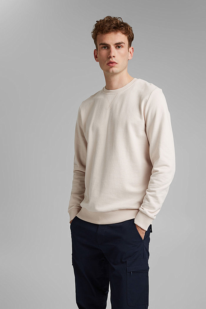 Sweatshirt made of sustainable cotton, CREAM BEIGE, detail image number 4
