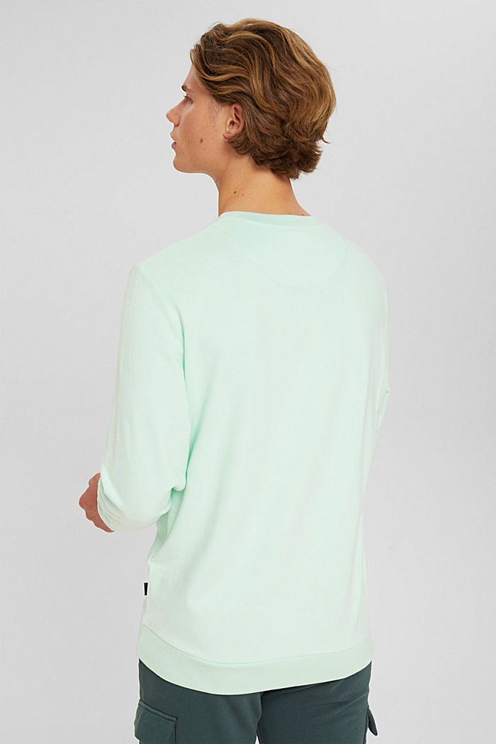 Sweatshirt made of sustainable cotton, LIGHT AQUA GREEN, detail image number 3