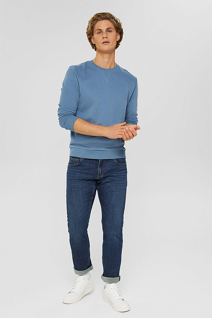 Sweatshirt van duurzaam katoen, BLUE, detail image number 7