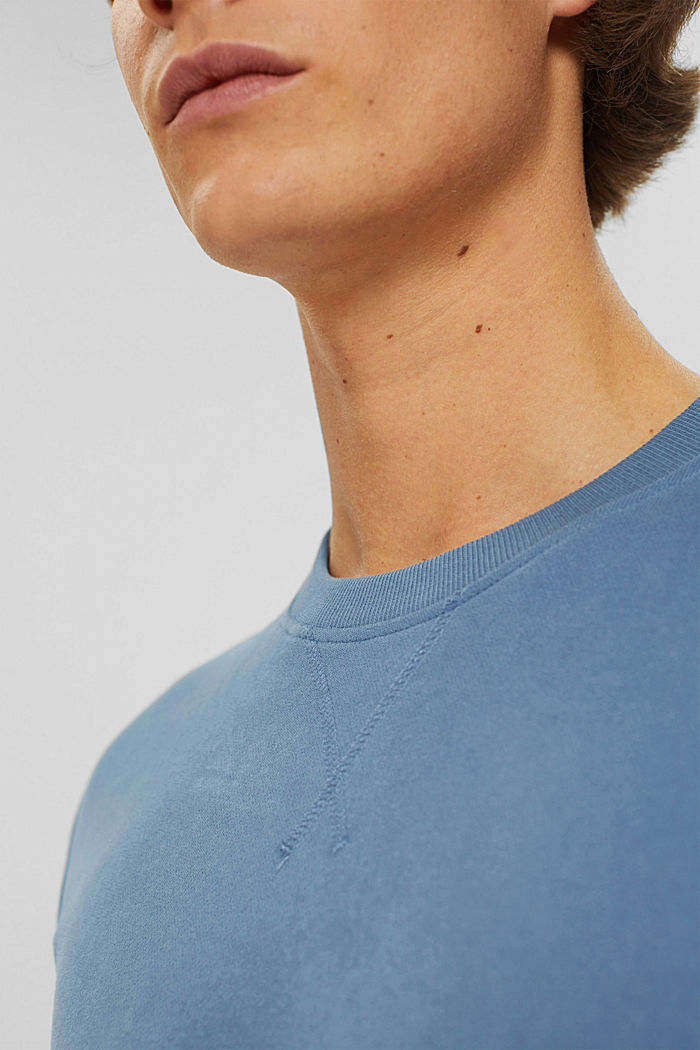 Sweatshirt van duurzaam katoen, BLUE, detail image number 2