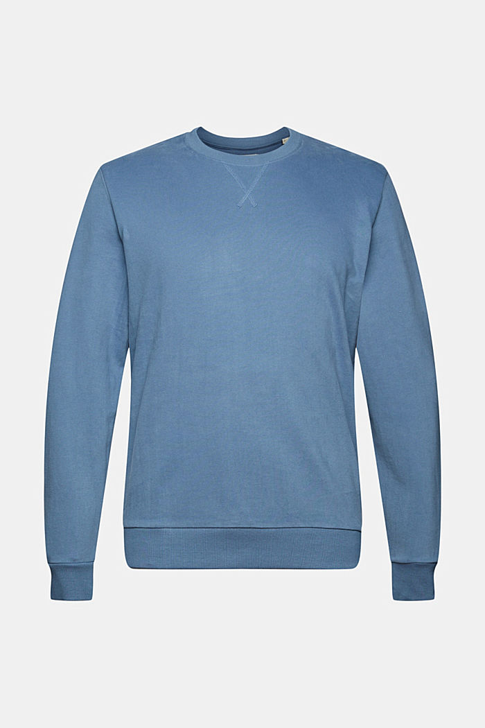Sweatshirt van duurzaam katoen, BLUE, overview