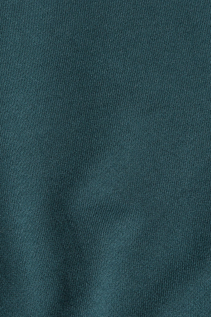 Sudadera de algodón sostenible, TEAL GREEN, detail image number 5