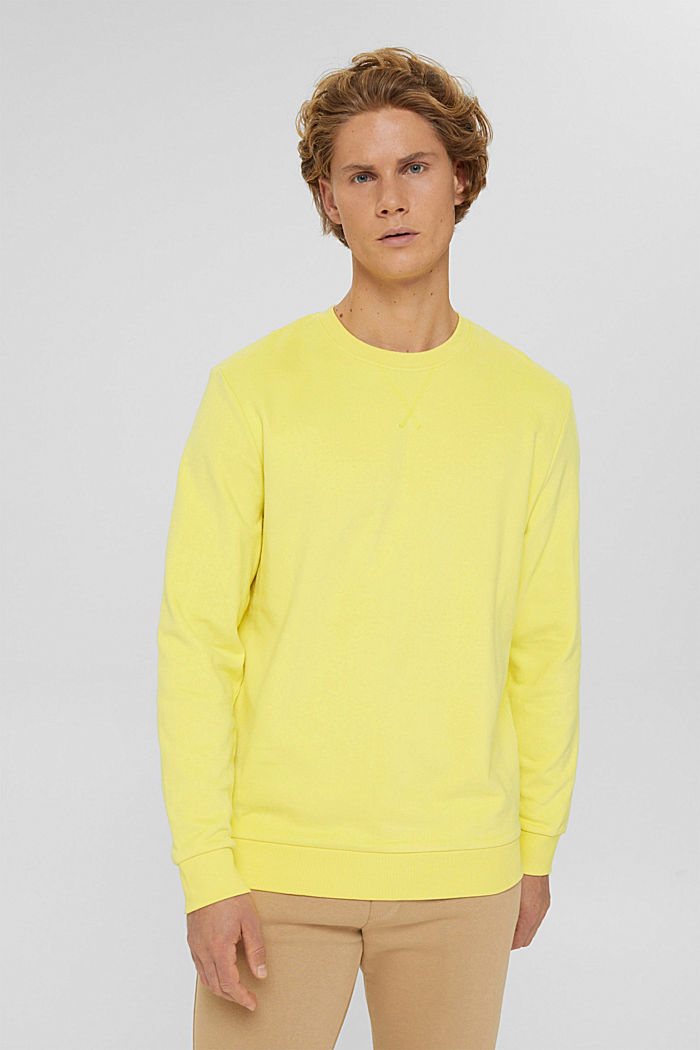 Sweatshirt made of sustainable cotton, YELLOW, detail image number 0