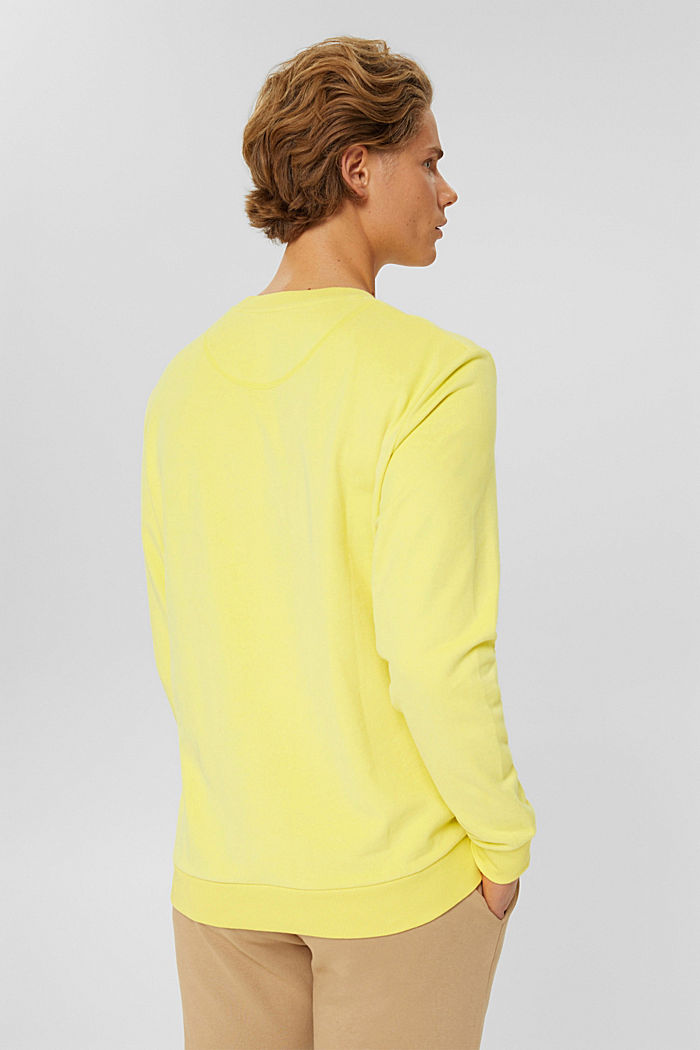 Sweatshirt made of sustainable cotton, YELLOW, detail image number 3