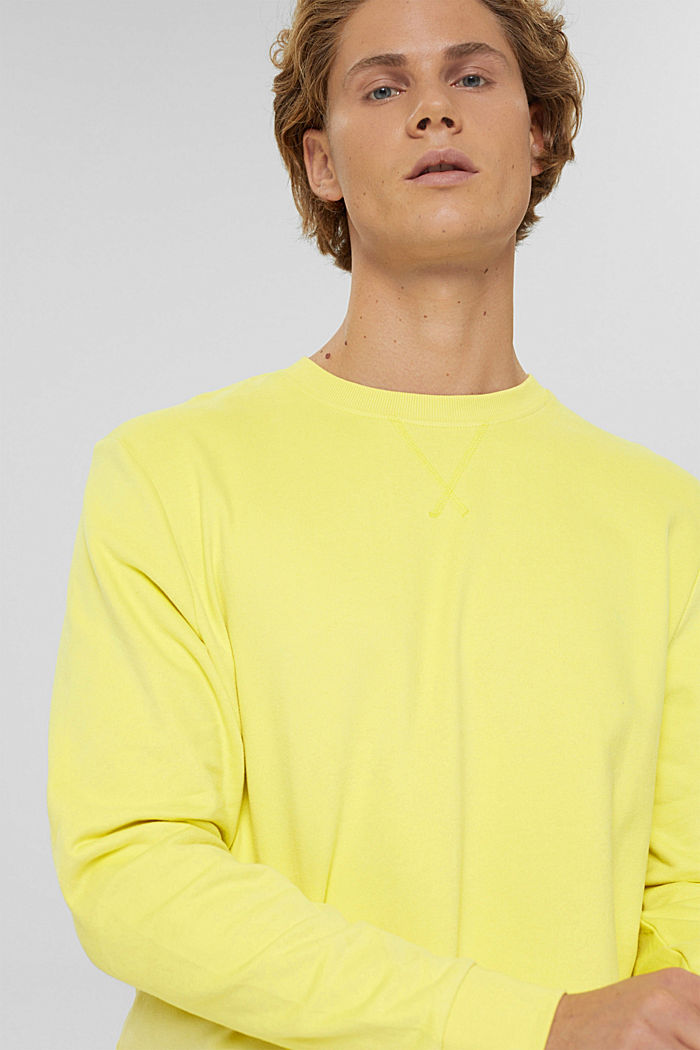 Sweatshirt made of sustainable cotton, YELLOW, detail image number 4