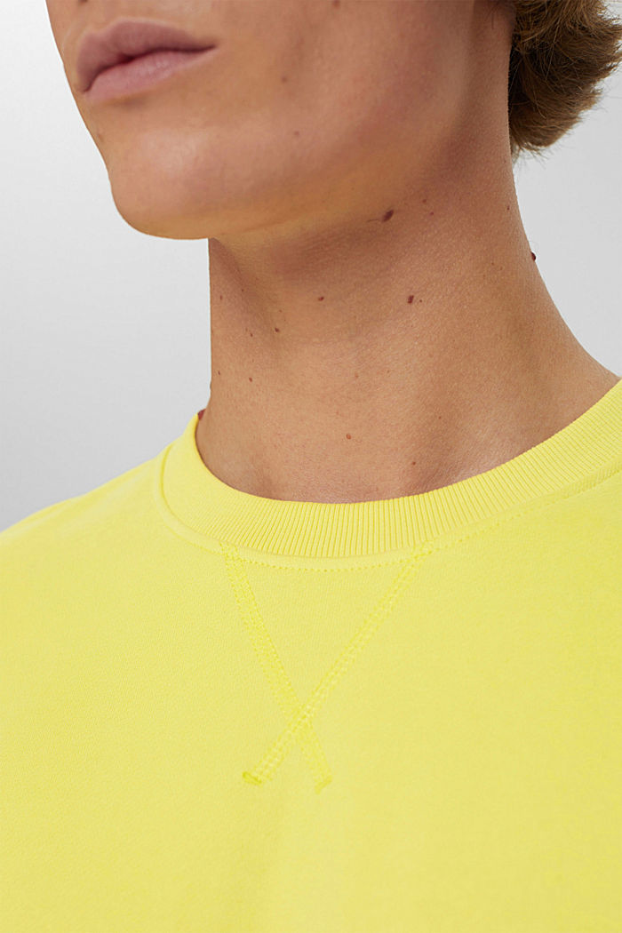 Sweatshirt made of sustainable cotton, YELLOW, detail image number 2
