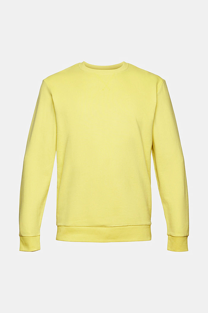 Sweatshirt made of sustainable cotton, YELLOW, overview