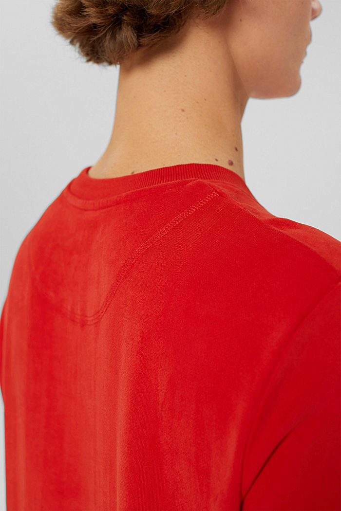 Sweatshirt made of sustainable cotton, RED ORANGE, detail image number 6