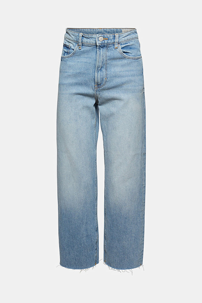 7/8-jeans met modieus model, BLUE LIGHT WASHED, overview