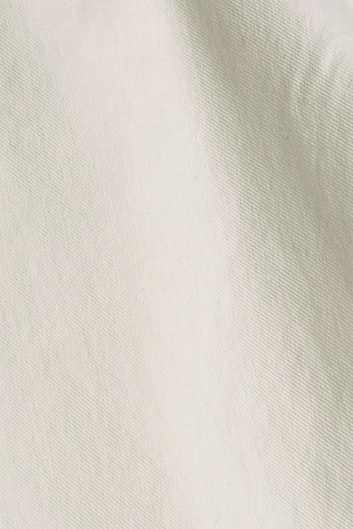 Pantalón tobillero de corte relajado con acabado de lavado, algodón ecológico, OFF WHITE, detail image number 4