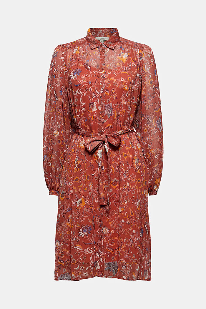 Kwiecista szyfonowa sukienka z rękawami typu nietoperz