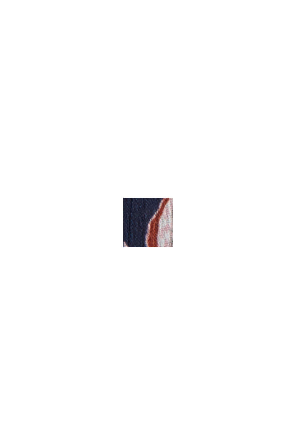 Geblümte Fledermaus-Bluse aus Chiffon, NAVY, swatch