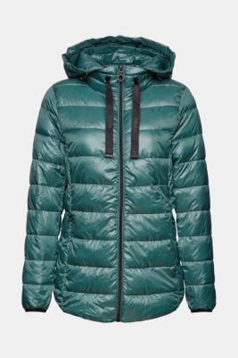 i dag Narkoman Oversigt ESPRIT - Recycled: lightweight quilted jacket with a hood at our online shop