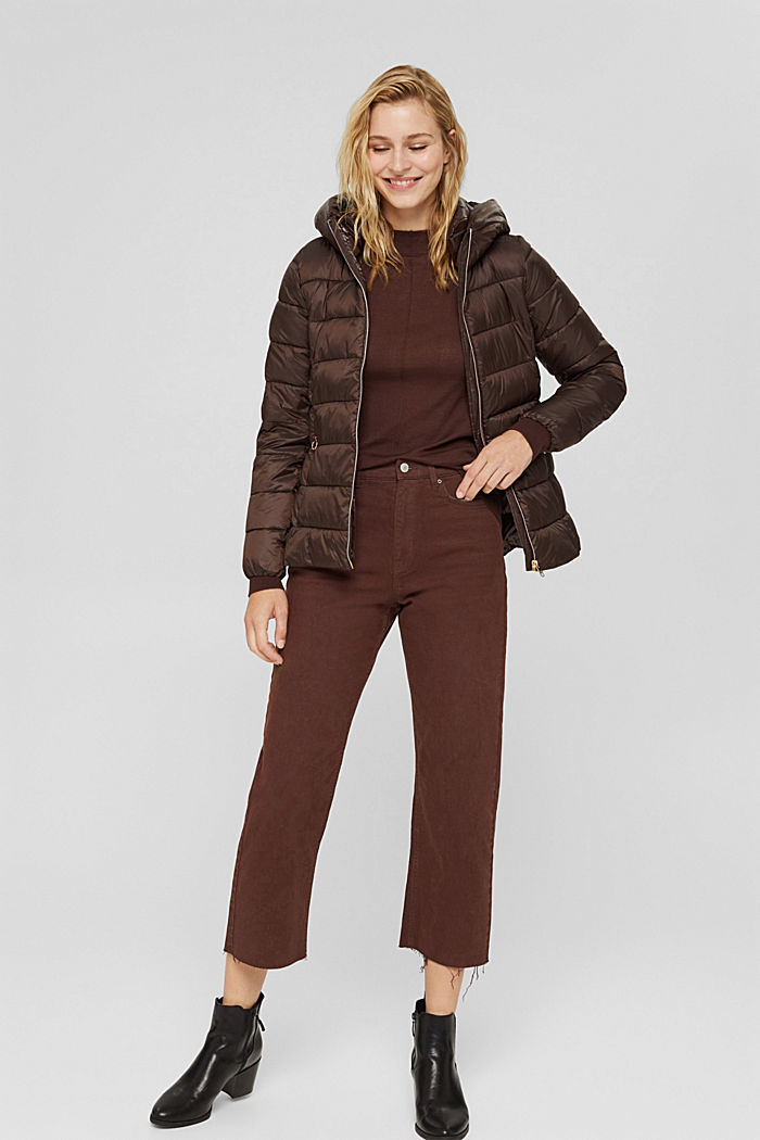 Recycled: Quilted jacket with 3M™ Thinsulate™, RUST BROWN, overview