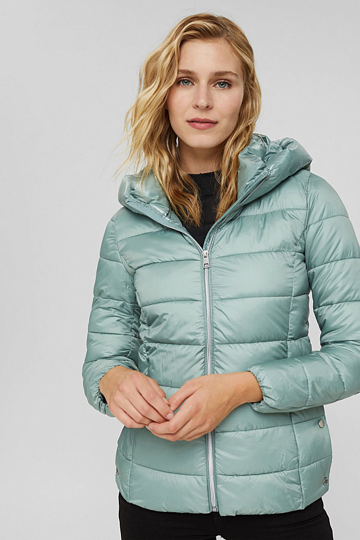 Recycelt: Steppjacke mit 3M™ Thinsulate™, DUSTY GREEN, overview