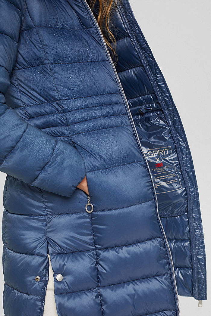 Recycled: quilted coat with 3M™ Thinsulate™, GREY BLUE, detail image number 5