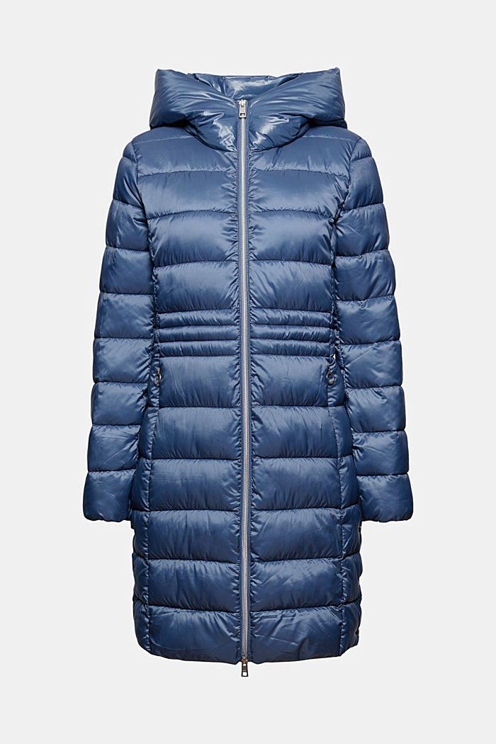 Recycled: quilted coat with 3M™ Thinsulate™, GREY BLUE, overview