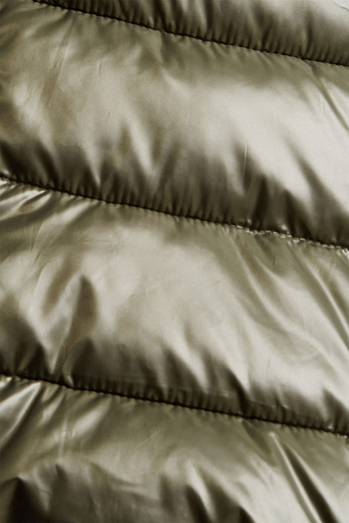CURVY Recycelt: giacca trapuntata leggera con cappuccio, DARK KHAKI, detail image number 4