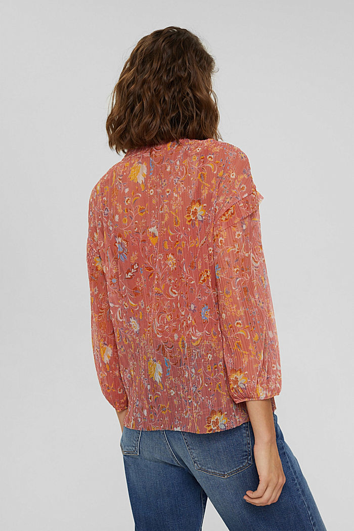 Blusa plissettata in mesh con top da indossare sotto, BLUSH, detail image number 3