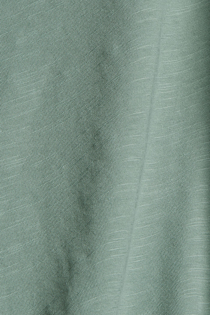 T-paita 100 % luomupuuvillaa, DUSTY GREEN, detail image number 4