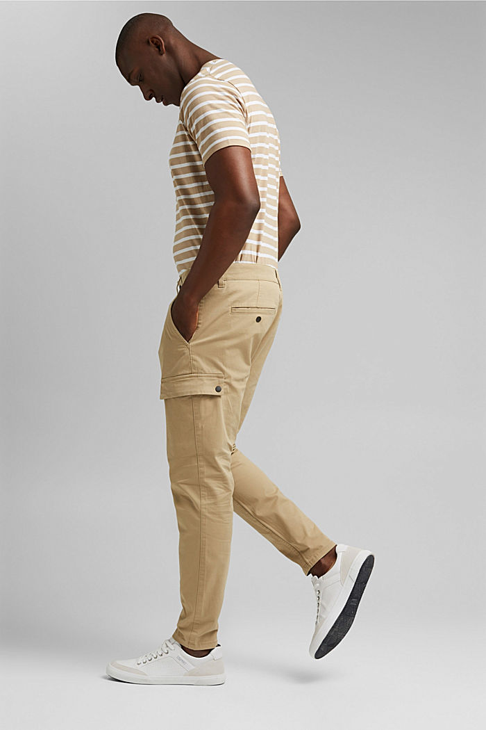 Cargo trousers made of stretch organic cotton