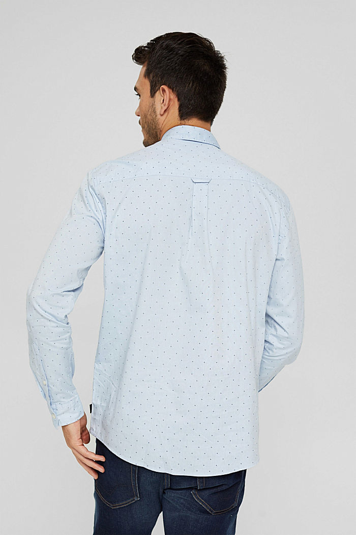 Patterned shirt in 100% cotton, LIGHT BLUE, detail image number 3