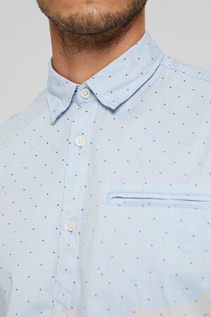 Patterned shirt in 100% cotton, LIGHT BLUE, detail image number 2