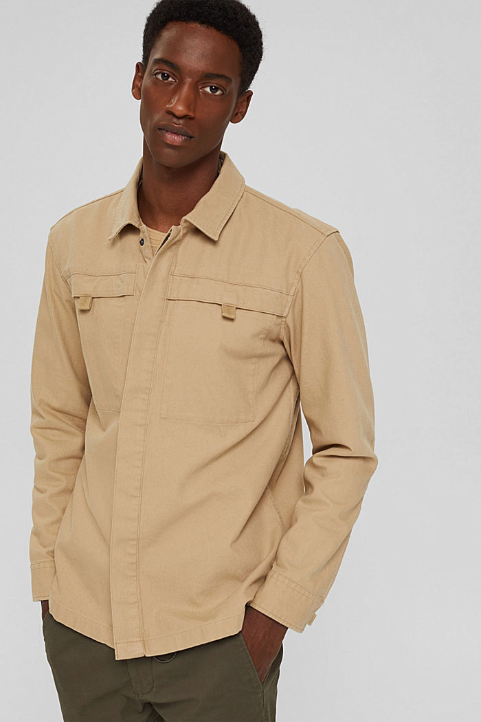 Overshirt in 100% cotton